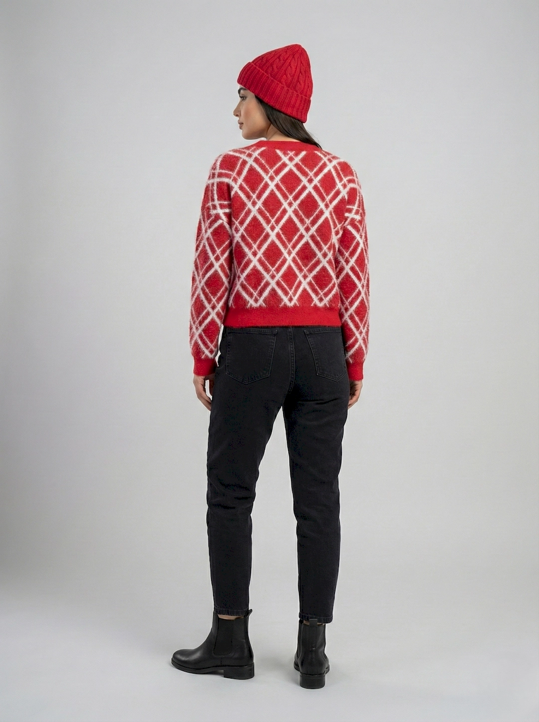 بلوز بافت طرح دار زنانه 3650